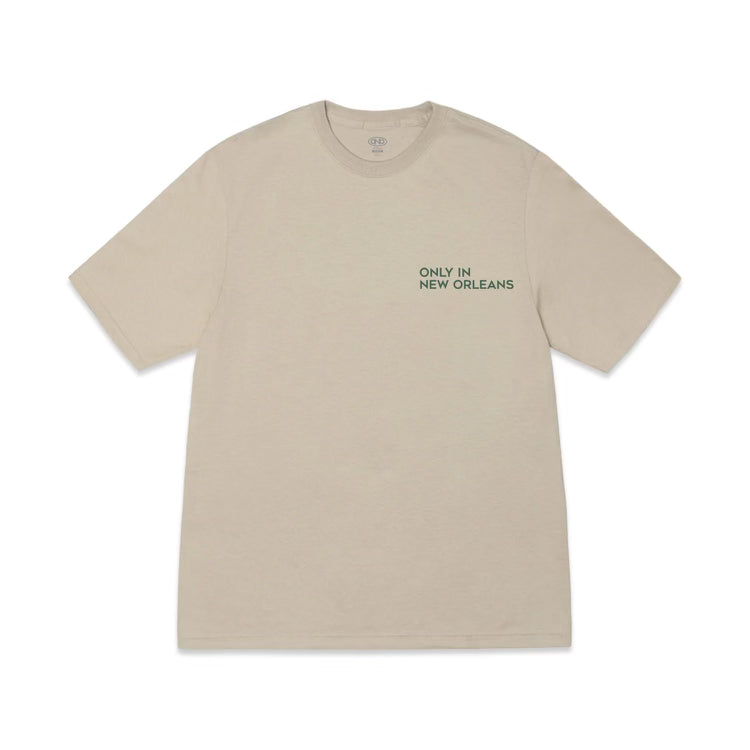 ONO Flagship Tee (Oatmeal/Forest Green)